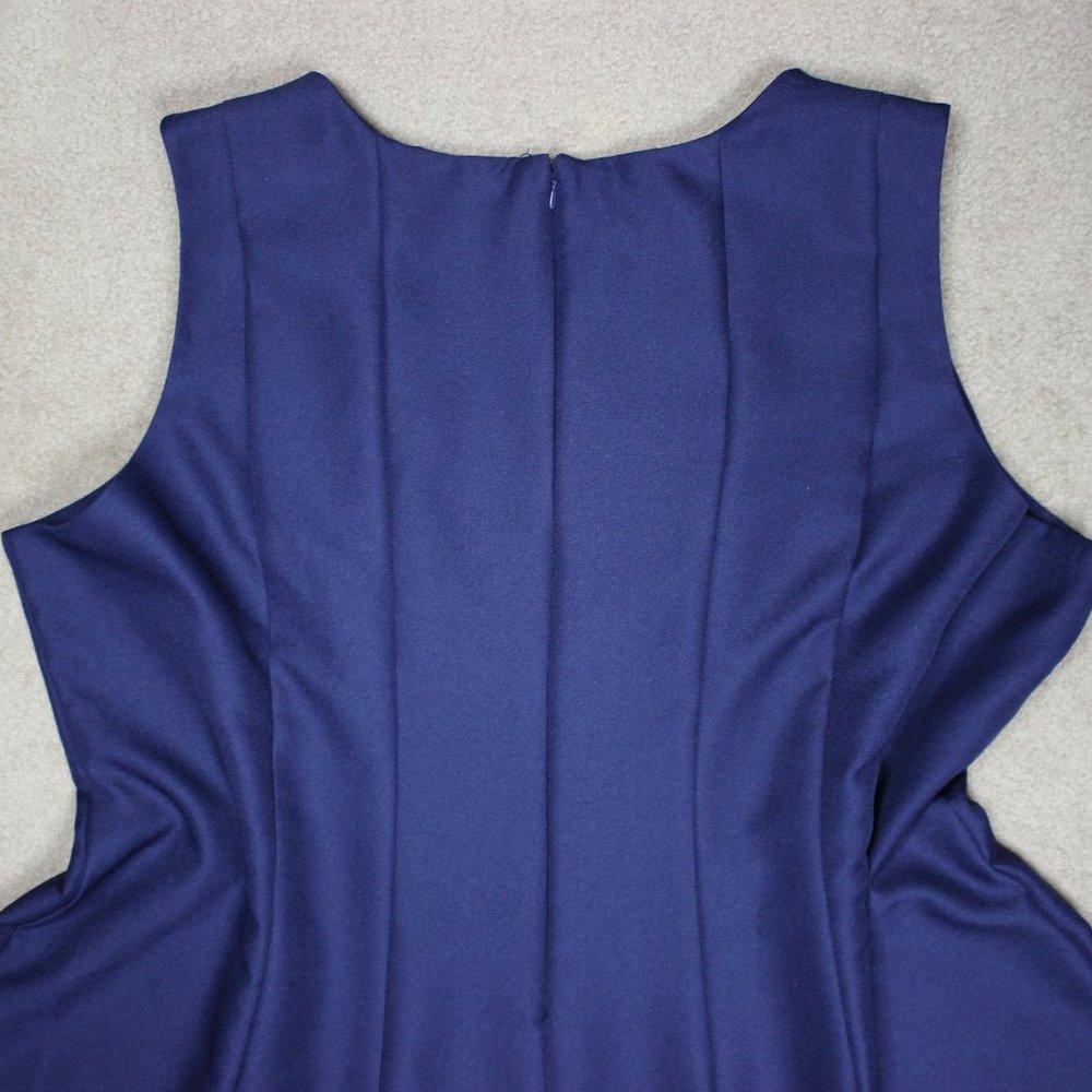 🛑SOLD🛑NWOT Plus Roaman's Fit and Flare Blue Sleeveless Dress Size 4X (34W) - Picture 7 of 9